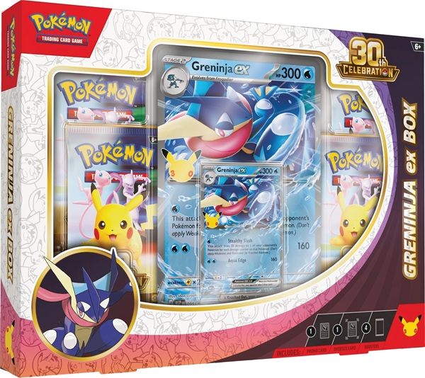 Pokemon Mega Evolution: 30th Celebration Ex Box: Greninja Ex Collection Boosters