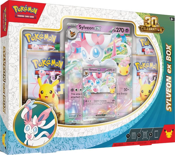 Pokemon Mega Evolution: 30th Celebration Ex Box: Sylveon Ex Collection Boosters