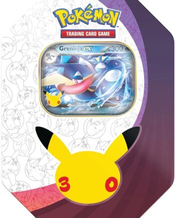 Pokemon Tin Kasse: 2026 Fall: Greninja Ex Mega Evolution: 30th Celebration Collector   Tin Box    Boosters