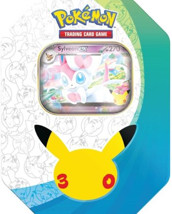 Pokemon Tin Kasse: 2026 Fall: Sylveon Ex Mega Evolution: 30th Celebration Collector   Tin Box    Boosters