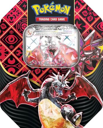 Pokemon Tin Kasse 2024 Wave   Winter: Charizard Ex Scarlet   Violet: Paldean Fates Collector   Tin Box    Boosters