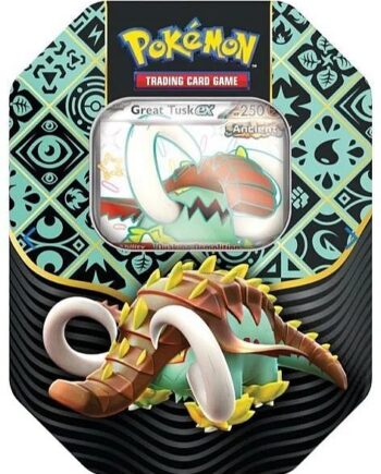 Pokemon Tin Kasse 2024 Wave   Winter: Great Tusk Ex Scarlet   Violet: Paldean Fates Collector   Tin Box    Boosters