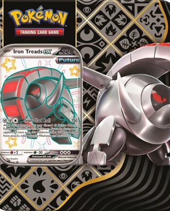 Pokemon Tin Kasse 2024 Wave   Winter  Usa Version : Iron Treads Ex Scarlet   Violet: Paldean Fates Collector   Tin Box    Boosters