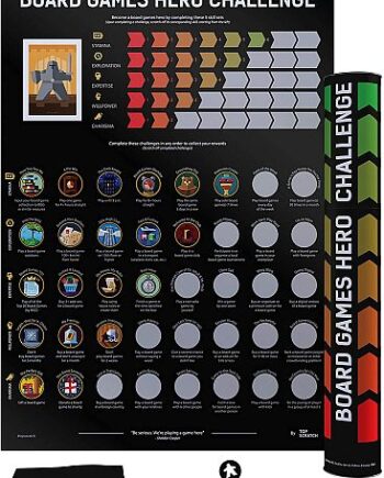 Poster Plakat Board Games: Hero Challenge Scratch Off 42 5x59 7cm