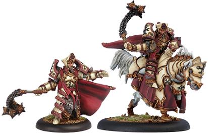 Protectorate Of Menoth: High Exemplar Gravus Dragoon Character Solo     Mounted     Dismounted  Pip-32054