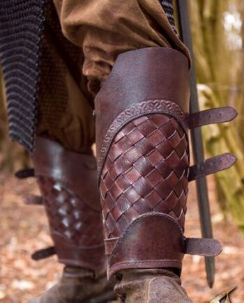 Ranger Greaves Brown Epic Armoury Small Medium Live Rollespil
