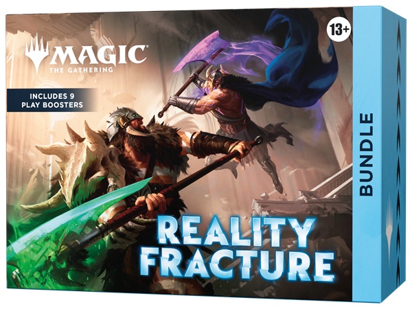 Reality Fracture Bundle Fat Pack Play Boosters Terning Promokort 30 Lande 15 Foil Mm