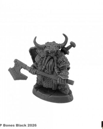 Reaper Bones Black: Dwarf Bodyguard Plastic Miniature