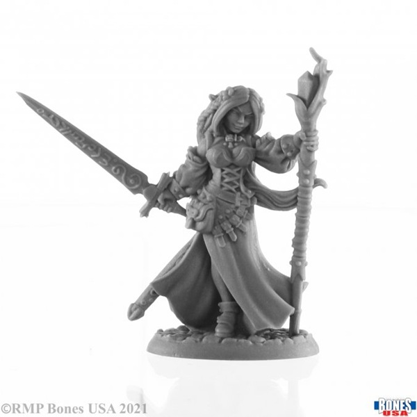 Reaper Bones Usa Reaper Legends: Lysette Elven Mage Plastic Miniature