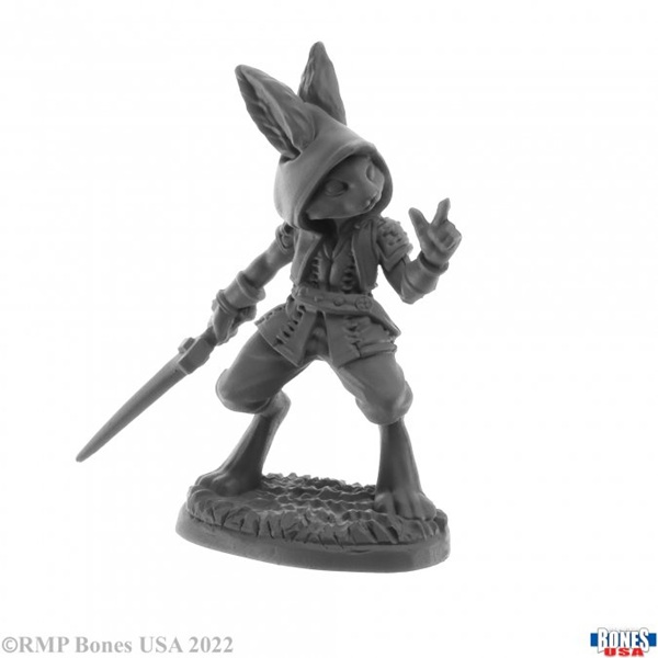 Reaper Bones Usa Reaper Legends: Rask Male Harefolk Plastic Miniature
