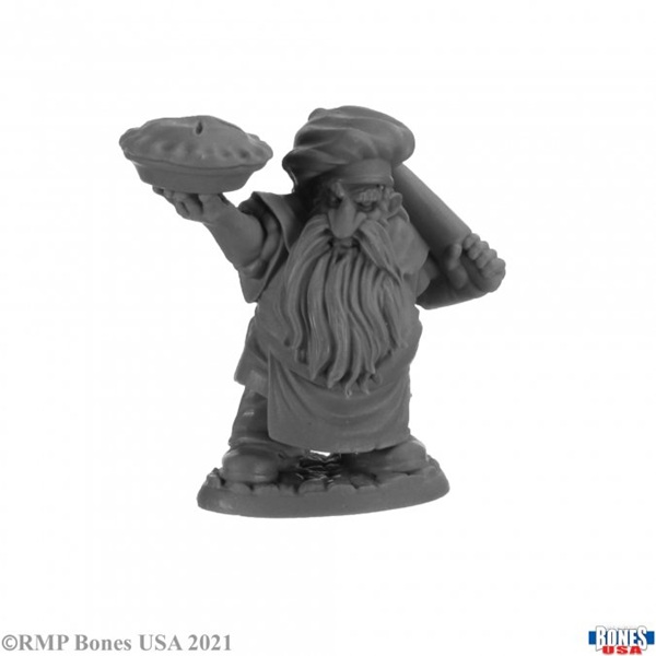 Reaper Bones Usa Reaper Legends: Tub Dwarf Baker Plastic Miniature