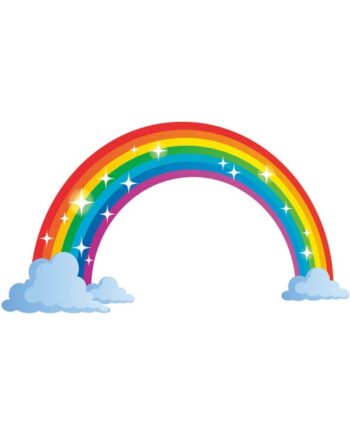 Rigtig Flot Fortryllende Magisk Regnbue Wallsticker  40x73cm