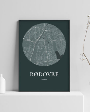 Rødovre Plakaten Rundt Kort Skovgrøn 70 100 Cm  B1