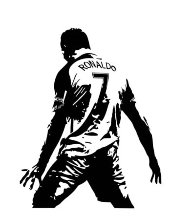 Ronaldo Jubelscene  Flot Fodbold Wallsticker  52x40cm