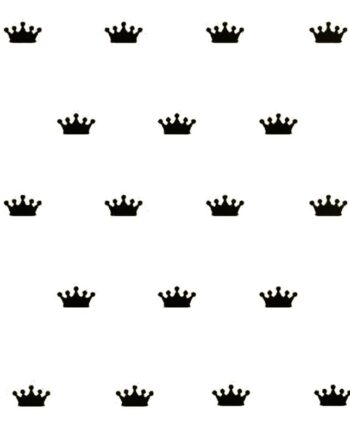 Royal Wallsticker Med Kongekroner   Prinsessekroner  18 Stk  Sort