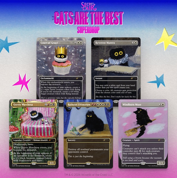 Secret Lair Drop Series  2026 : Cats Are The Best Superdrop: Purr Majesty  Regular
