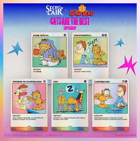 Secret Lair Drop Series  2026 : Cats Are The Best Superdrop: Secret Lair   Garfield: As Intended  Foil