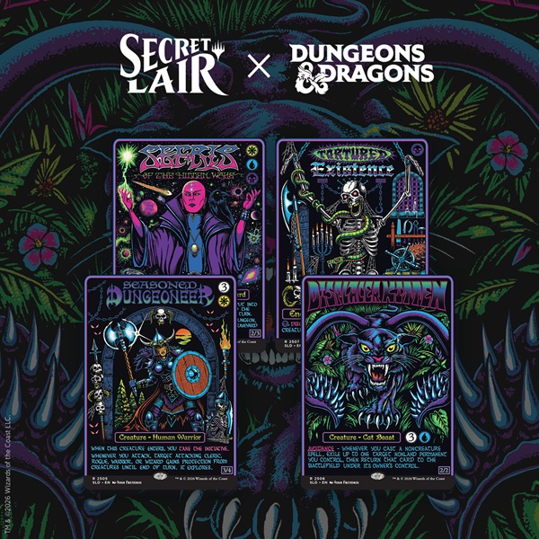 Secret Lair Drop Series  2026 : Roll For Initiative Superdrop: Secret Lair   Dungeons   Dragons: Black Lights   Dark Dungeons  Regular