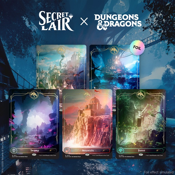 Secret Lair Drop Series  2026 : Roll For Initiative Superdrop: Secret Lair   Dungeons   Dragons: Lands Of The Forgotten Realms  Foil