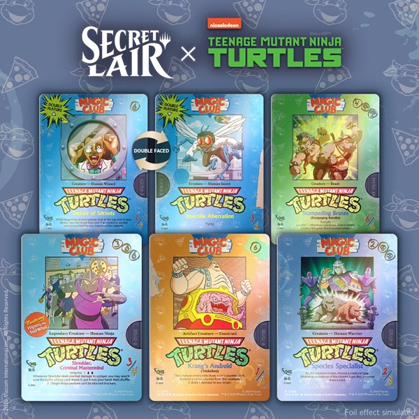 Secret Lair Drop Series  2026 : Totally Tubulair Superdrop: Secret Lair   Teenage Mutant Ninja Turtles: Vhs Villains  Foil
