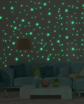 Selvlysende Wallsticker Med Stjerner  Stjerner Og Flere Stjerner  Hele 333 Stk