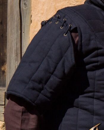 Short Sleeves For Gambeson Warrior Epic Black Epic Armoury Large  -large Live Rollespil