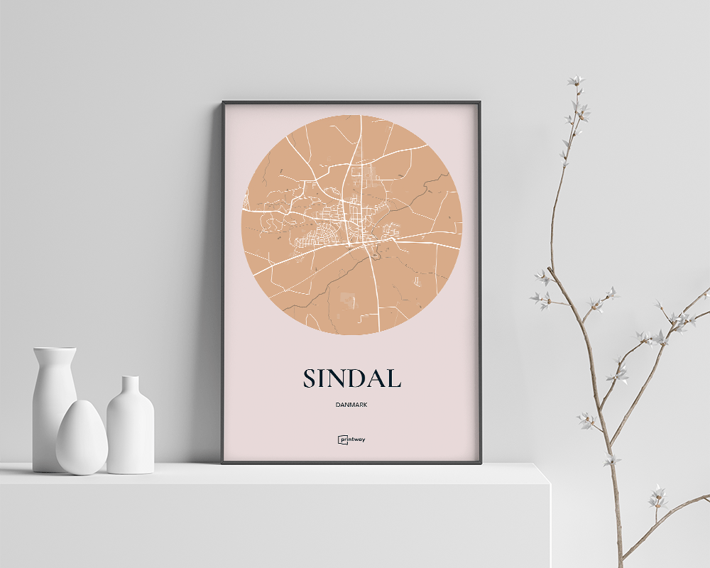 Sindal Plakaten Rundt Kort Guld 70 100 Cm B1