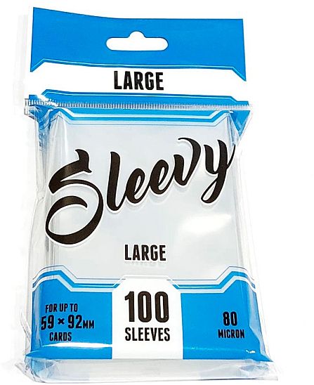 Sleevy Large Sleeves 59x92mm: Clear  Transparent   100 Kortlommer