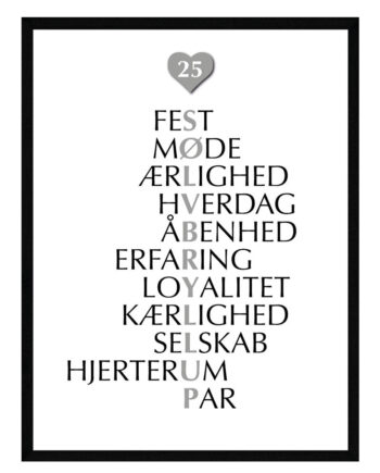 Sølvbryllup Citat Plakat