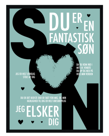 Søn Plakat Personlig Plakat