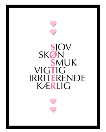 Søster Citat Plakat