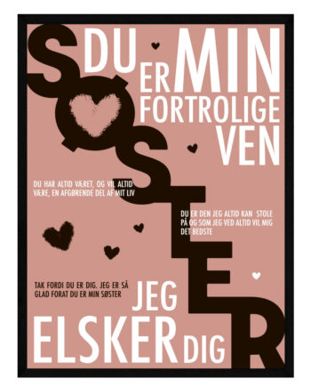 Søster Plakat Personlig Plakat