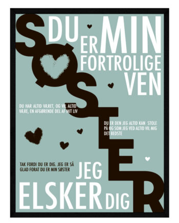 Søster Plakat Personlig Plakat