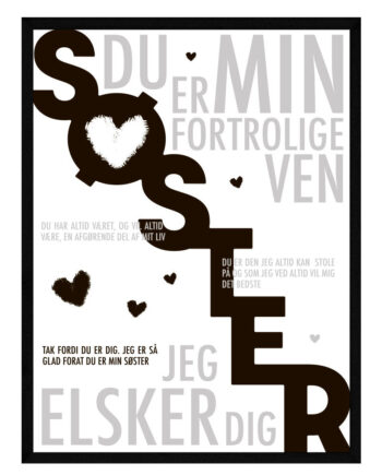 Søster Plakat Personlig Plakat