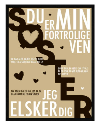 Søster Plakat Personlig Plakat