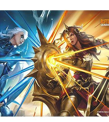 Spillem 195 165 Tte  Playmat  Riftbound: League Of Legends Tcg: Set 04: Vendetta   : Diana Vs Leona
