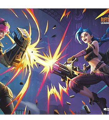 Spillem 195 165 Tte  Playmat  Riftbound: League Of Legends Tcg: Set 04: Vendetta   : Vi Vs Jinx