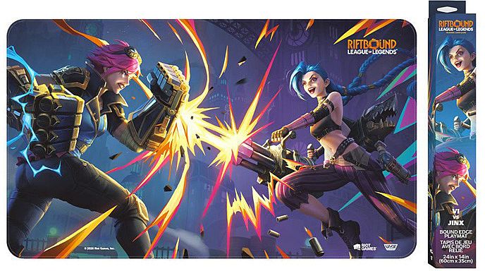 Spillem 195 165 Tte  Playmat  Riftbound: League Of Legends Tcg: Set 04: Vendetta   : Vi Vs Jinx