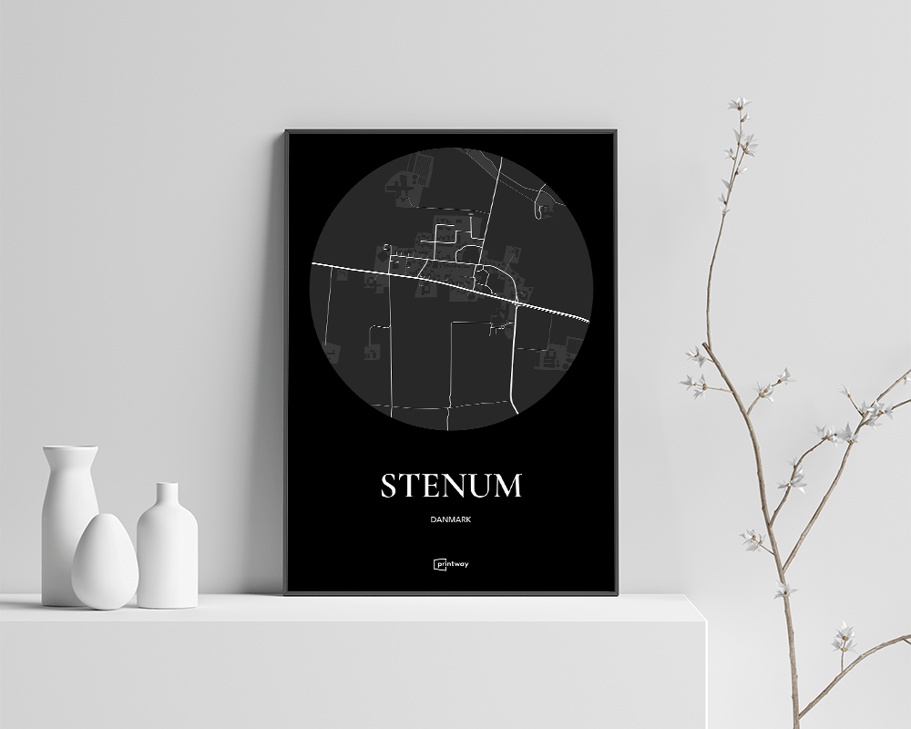 Stenum Plakaten Rundt Kort Sort 70 100 Cm B1