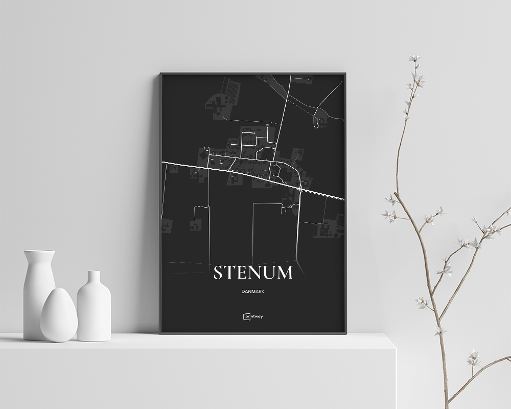 Stenum Plakaten Fuldt Kort Sort 70 100 Cm B1