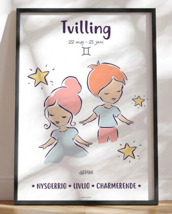 Stjernetegn Plakat Tvilling