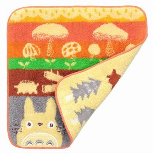 Studio Ghibli My Neighbor Totoro Totoro Mushrooms   Logs Mini Towel 25   25cm
