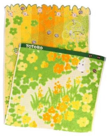 Studio Ghibli My Neighbor Totoro Towel: Yellow Flowers And Green Grass