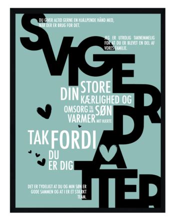 Svigerdatter Plakat Personlig Plakat