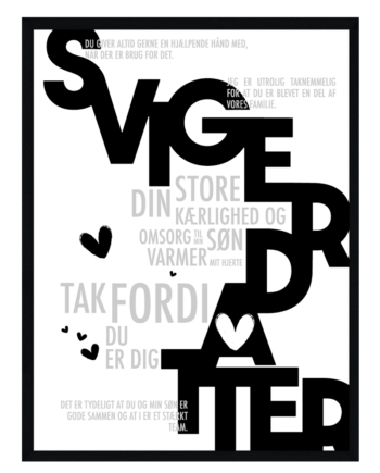 Svigerdatter Plakat Personlig Plakat