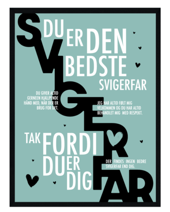 Svigerfar Plakat Personlig Plakat