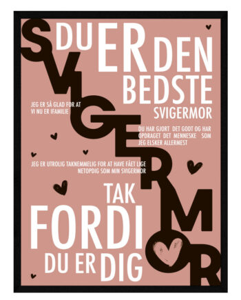 Svigermor Plakat Personlig Plakat