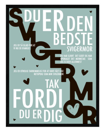 Svigermor Plakat Personlig Plakat