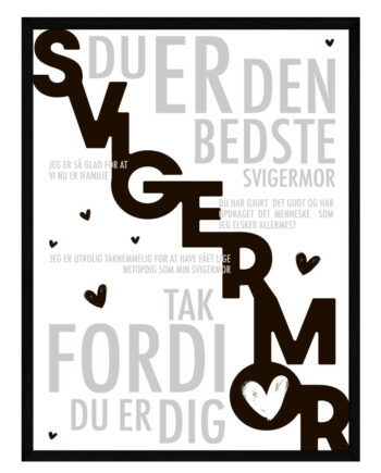 Svigermor Plakat Personlig Plakat