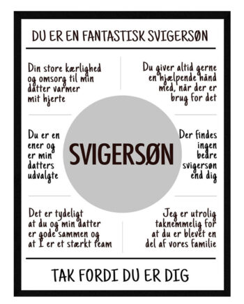 Svigersøn Plakat